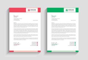 letterhead flyer corporate unique official minimal creative abstract professional informative newsletter letterhead design with logo vector