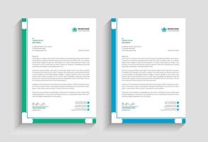 Creative clean minimal business style letterhead of your corporate project design set to print with vector illustration template