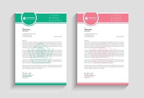 Modern unique corporate colorful stylish new business letterhead design vector