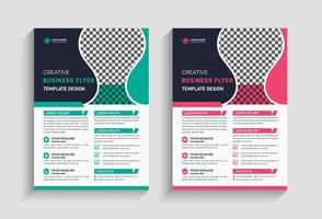 Corporate creative modern marketing business flyer template design for brand identity vector