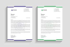 minimal letterhead template design vector