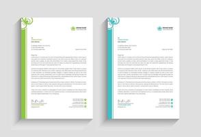 Creative clean minimal business style letterhead of your corporate project design set to print with vector illustration template