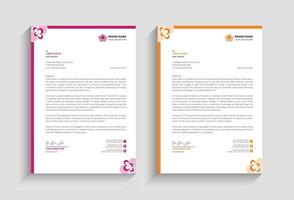 Beautiful minimal awesome corporate business letterhead template design vector