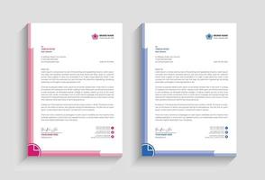 Creative clean minimal business style letterhead of your corporate project design set to print with vector illustration template