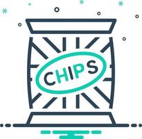 mix icon for chips vector