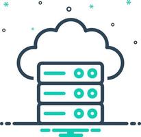 mix icon for hosting vector