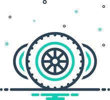 mix icon for wheels vector