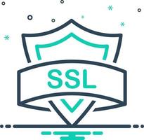 mix icon for ssl vector