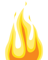 Orange and Yellow 2D Fire and Flames Drawing png