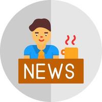 diseño de icono de vector de presentador de noticias