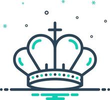 mix icon for crown vector