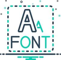 mix icon for font vector
