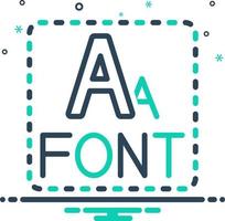 mix icon for font vector