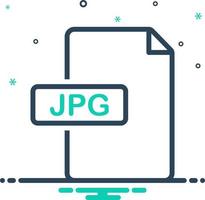 mix icon for jpg vector