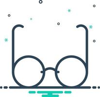 mix icon for glasses vector