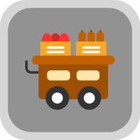 Food Cart Vector Icon Design