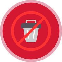 No Littering Vector Icon Design