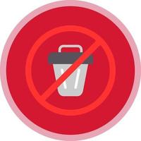 No Littering Vector Icon Design