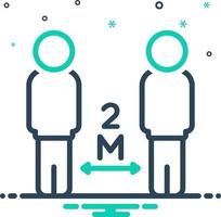 mix icon for metres vector