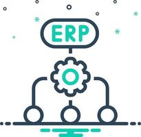 mix icon for erp vector