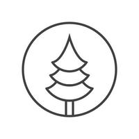 Pine tree illustration vector