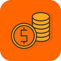 Coin Stack Vector Icon Design