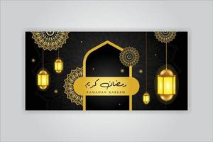 Creative Ramadan Wish Timeline Vector Cover Design Template