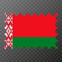 gastos de envío sello con bielorrusia bandera. vector ilustración.