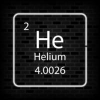 Helium neon symbol. Chemical element of the periodic table. Vector illustration.