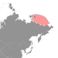 East Siberian Sea on the world map. Vector illustration.