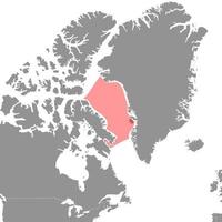 baffin mar en el mundo mapa. vector ilustración.