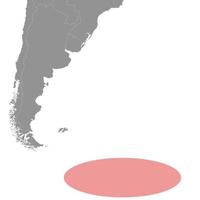 mar de weddell en el mapa mundial. ilustración vectorial vector