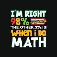 Math T-shirt Design vector