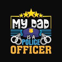 Police T-shirt Design vector