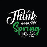 Spring T-shirt Design vector