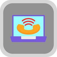 Online Call Vector Icon Design