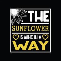 Sunflower T-shirt Design vector