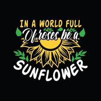 Sunflower T-shirt Design vector