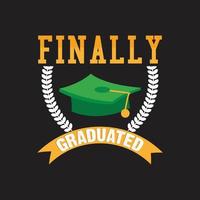 Graduation T-shirt Design vector