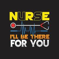 Nurse T-shirt Design vector