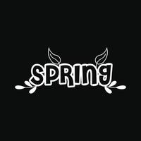 primavera camiseta diseño vector