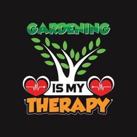 Gardening T-shirt Design vector