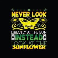 Sunflower T-shirt Design vector