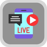 Live Streaming Vector Icon Design