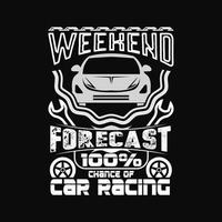 diseño de camiseta de coche vector