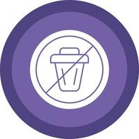 diseño de icono de vector de no tirar basura