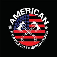 Firefighter T-shirt Design vector