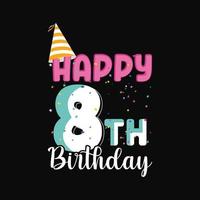 Birthday T-shirt Design vector