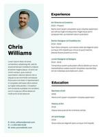 Light Blue Editable Resume Template