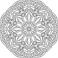 Creative mandala vector line art, coloring page book